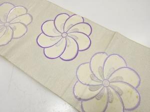 アンティーク　捻じり花模様織り出し袋帯（材料）